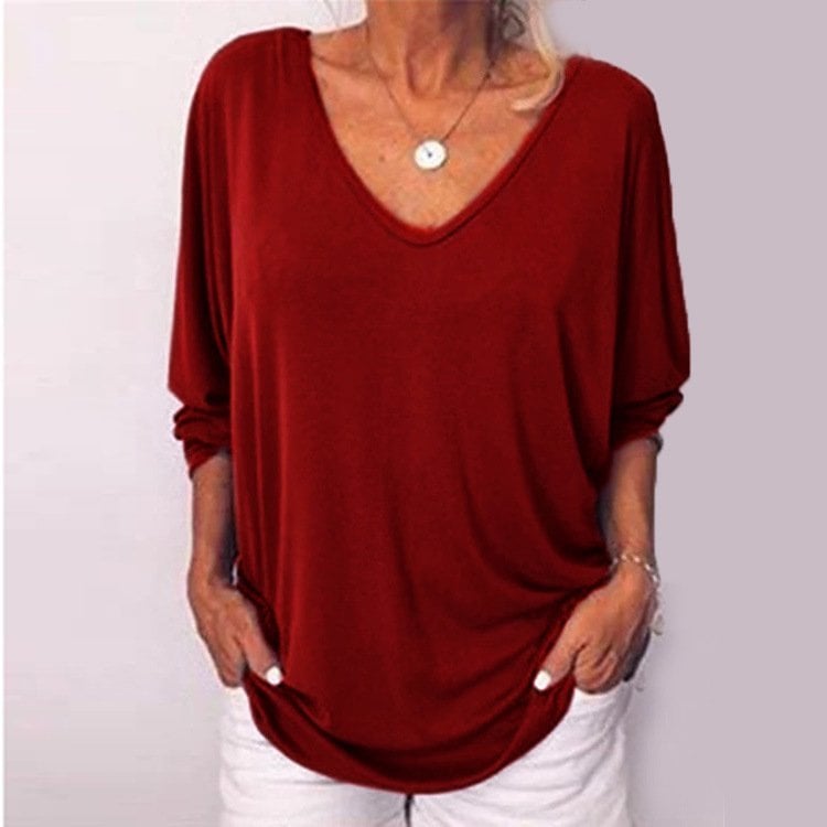 Plus Size Women Loose Baggy T-Shirt Buttonš