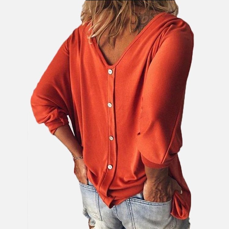 Plus Size Women Loose Baggy T-Shirt Buttonš