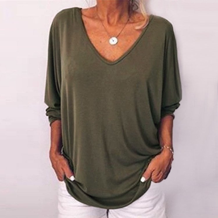 Plus Size Women Loose Baggy T-Shirt Buttonš