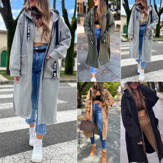 Stylish Women's Long Hoodie