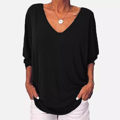 Plus Size Women Loose  Baggy T-Shirt Button👚